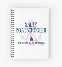 Salty Boatschooler - Pink Spiral Notebook