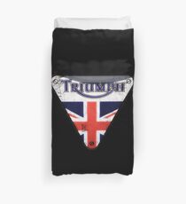 Distressed Triumph Motorcycle Duvet Cover