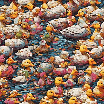 Artwork thumbnail, Abstract Ducks pattern by DJALCHEMY