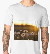 White Flowers and sunset Men's Premium T-Shirt