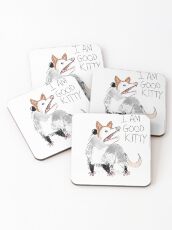 "I AM GOOD KITTY" Design Coasters