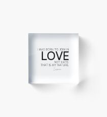 love: my nature - sophocles Acrylic Block