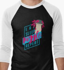 Eat. Sleep. WIGGLE. Repeat. - Monster Hunter Design Men's Baseball ¾ T-Shirt