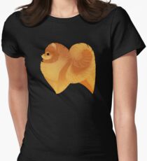 Geometric dogs - Pomeranian Women's Fitted T-Shirt