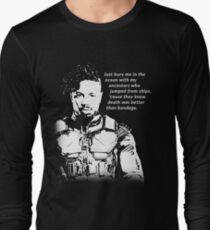 Erik Killmonger 'Bury Me' Memorable Famous Quote Long Sleeve T-Shirt
