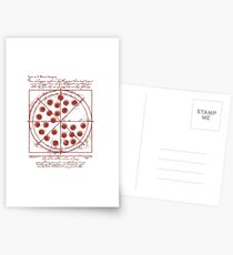Vitruvian Pizza Postcards