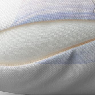 Alternate view of Polar bear in the icy dawn Floor Pillow
