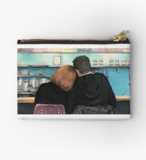 Mulder and Scully in the RM9sbG93ZXjz Diner X Files Original Painting Studio Pouch