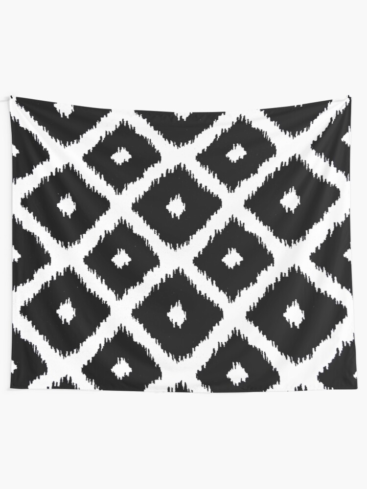 Alternate view of Black and White decor Tapestry