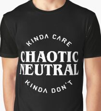 Chaotic Neutral Alignment Kinda Care Kinda Don't Funny Quotes Graphic T-Shirt