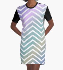 Rainbow Zig Zag Pattern! Graphic T-Shirt Dress