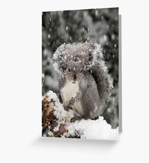 Snowy Day Gray Greeting Card