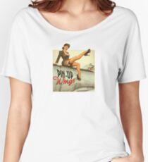 Pin-up Wings WWII Vintage Women's Relaxed Fit T-Shirt