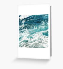 Blue Ocean Waves Greeting Card