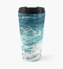 Blaue Meereswellen Thermobecher