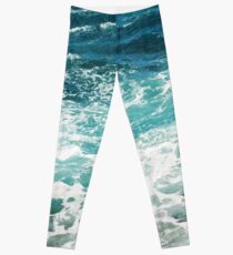 Blue Ocean Waves Leggings