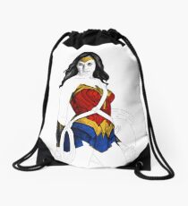 Superheroine Drawstring Bag
