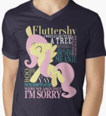 The Many Words of Fluttershy Men's V-Neck T-Shirt