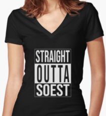Straight outta Soest Women's Fitted V-Neck T-Shirt