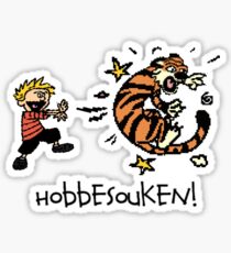 Hobbesouken! - Calivn and Hobbes Mashuip Sticker