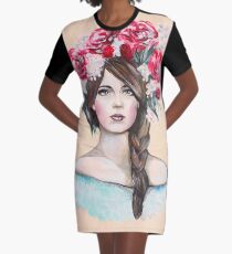 Crown of Roses Graphic T-Shirt Dress