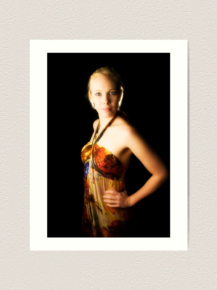 Alternate view of Brooke. With soft glow. Art Print