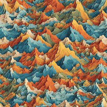 Artwork thumbnail, Abstract Colorful Mountains by DJALCHEMY