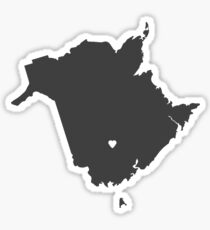 New Brunswick Love in Charcoal Sticker