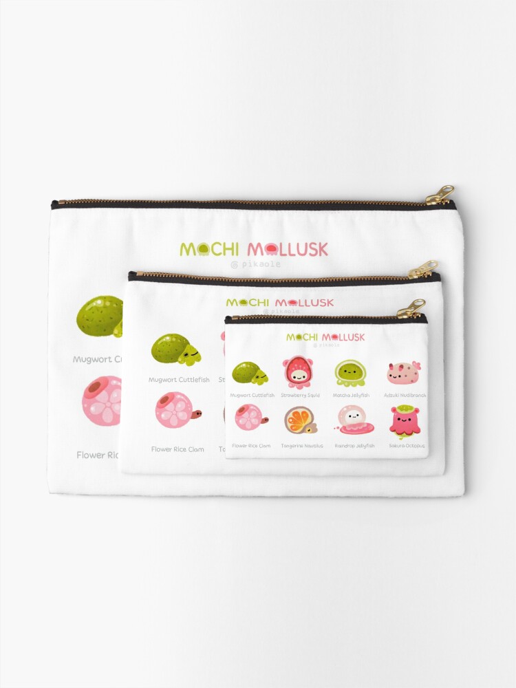 Mochi Mollusk White Zipper Pouch By Pikaole Redbubble