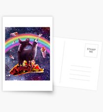 Space Sloth Riding Llama Unicorn - Taco & Burrito Postcards