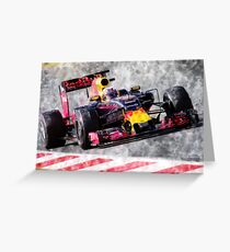 Daniel RicciardoPainting out of a Series of world famous Sports- and Racing Cars and their Drivers. Painted in Watercolor on Paper. Greeting Card
