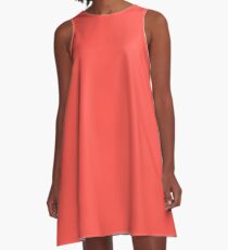 Plain colors 44. OrangeRed A-Line Dress