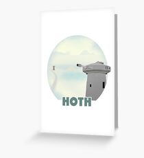 Hoth Retro Travel Poster Greeting Card