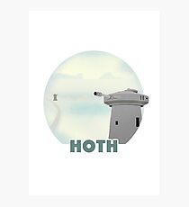 Hoth Retro Travel Poster Photographic Print