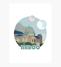 Naboo Retro Travel Poster Photographic Print