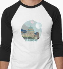 Naboo Retro Travel Poster Men's Baseball ¾ T-Shirt