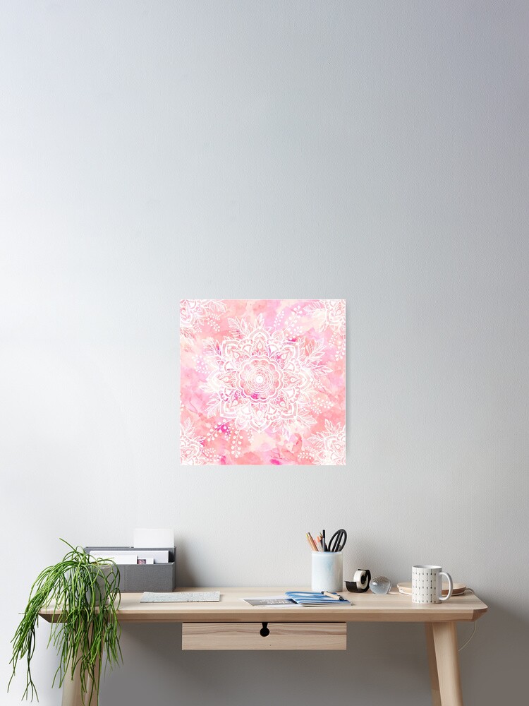 Alternate view of Queen Starring of Mandalas Pink Poster