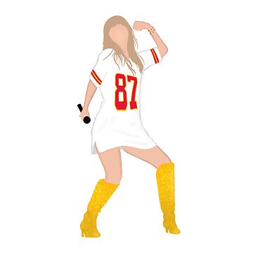 johnnystackart Travis Kelce Jersey Shirt Sticker