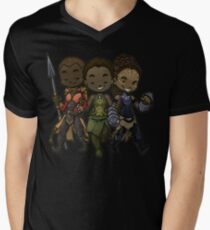 Panther Trio T-Shirt mit V-Ausschnitt für Männer