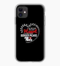 The Road To My Heart Is Paved With Berger Picard Paw Prints - Gift For Passionate Berger Picard Dog Owners iPhone Case