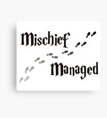 Mischief Managed Canvas Print