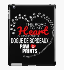 The Road To My Heart Is Paved With Dogue De Bordeaux Paw Prints - Gift For Passionate Dogue De Bordeaux Dog Owners iPad Case/Skin