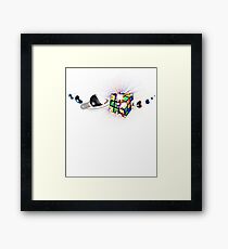 Rubik Cube Solar System Planets Awesome Design T-shirt Framed Print