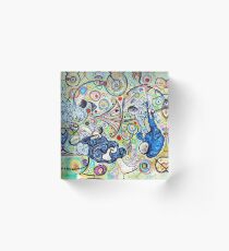 Let's Roll - Jiu-Jitsu - Bjj Art - Painting By Kim Dean Acrylic Block