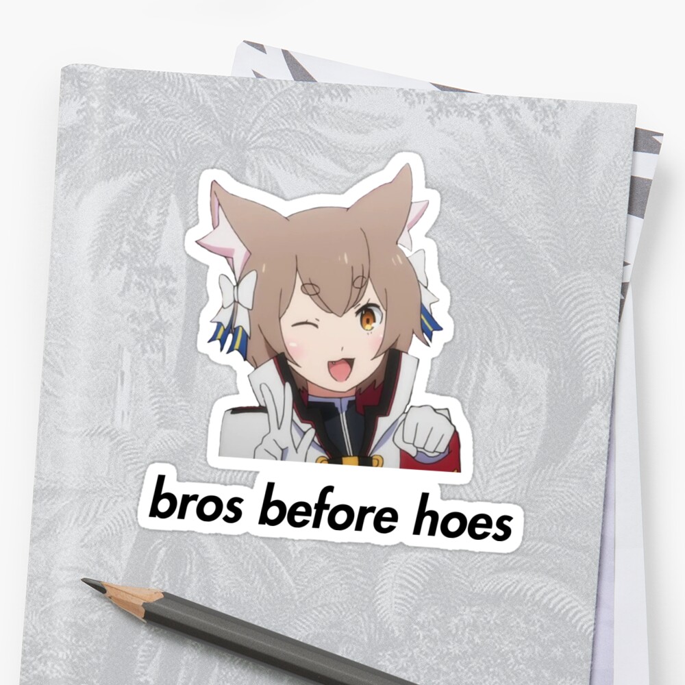 Bros Before Hoes Trap Meme Stickers By Harvey24 Redbubble