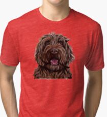 Chocolate Australian Cobberdog/Australian Labradoodle Tri-blend T-Shirt