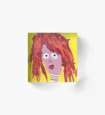 Fille - Martin Boisvert - Faces à flaques Acrylic Block