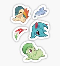 Pokemon HG/SS Johto Starters Sticker