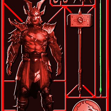 Mortal Kombat - Shao Kahn Model Sprue Sticker for Sale by Reds94