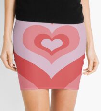 Radiating Hearts Pink Mini Skirt